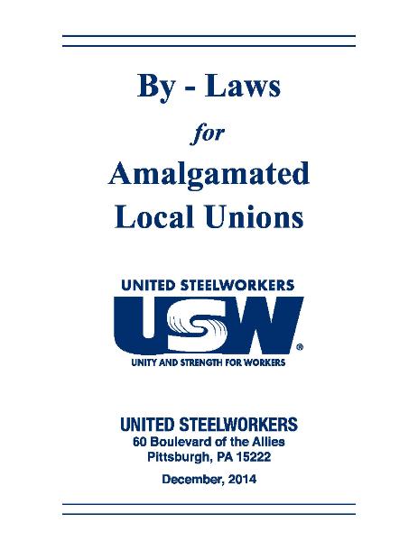USW 2014 Amalgamated Local Union By-Laws